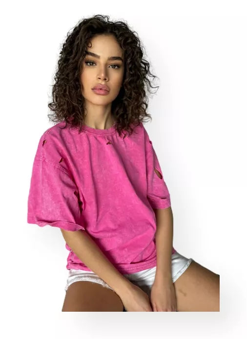 Women's pink T-shirt Tubas