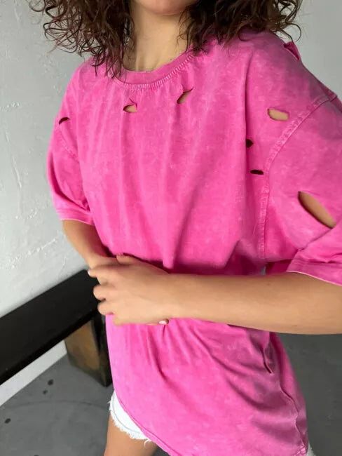 Women's pink T-shirt Tubas