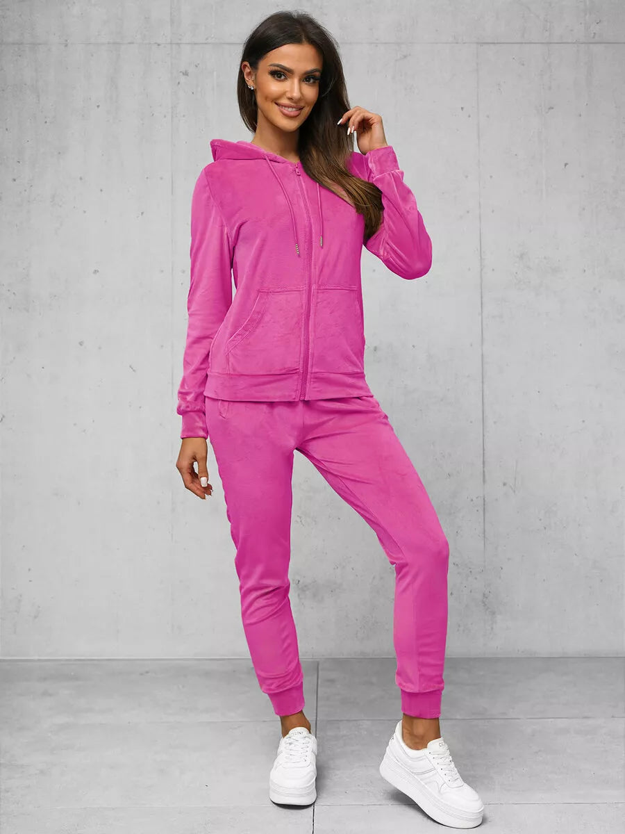 Women's pink velour set Softi