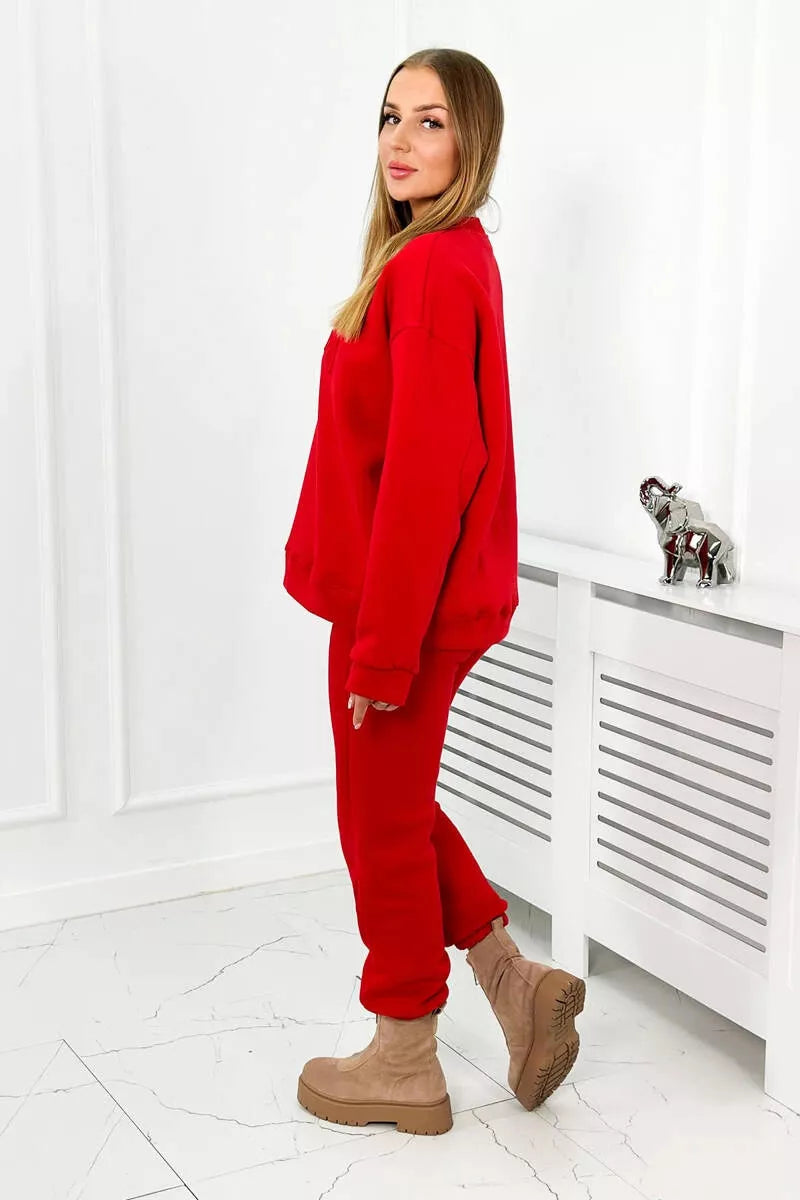 Women's red Copenhagen set.