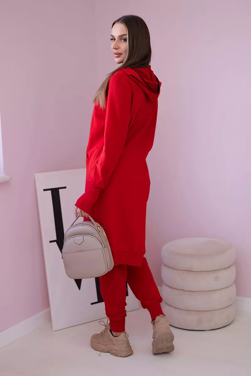 Women's red Donni set.