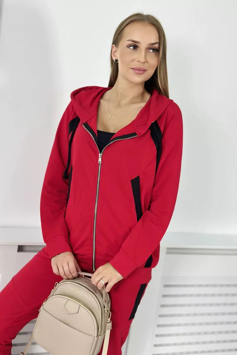 Women's red Twise set.