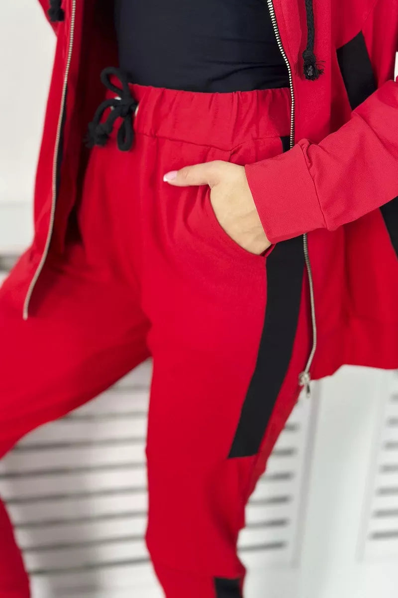 Women's red Twise set.