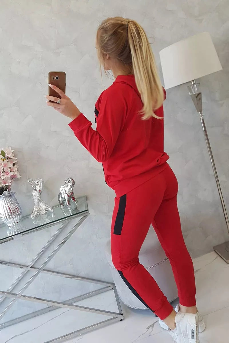 Women's red Twise set.