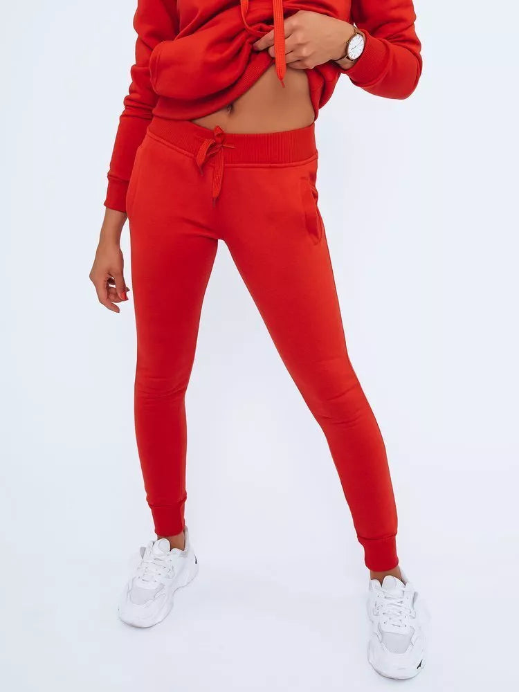 Women's red casual pants Flor