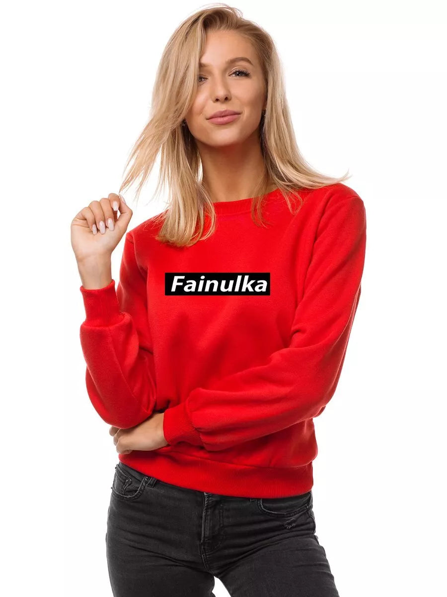 Women's red sweater Fainulka