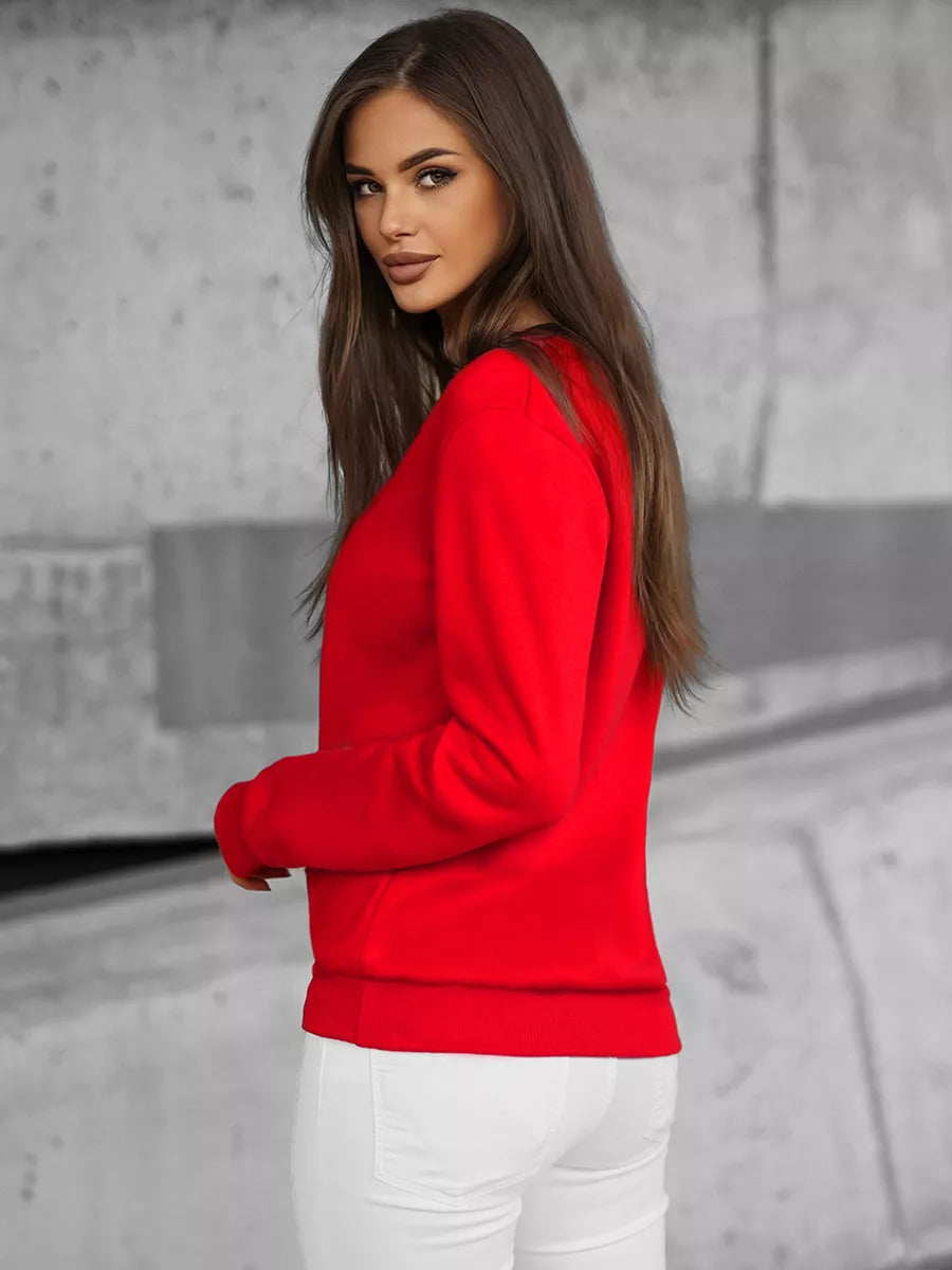 Women's red sweater Kober