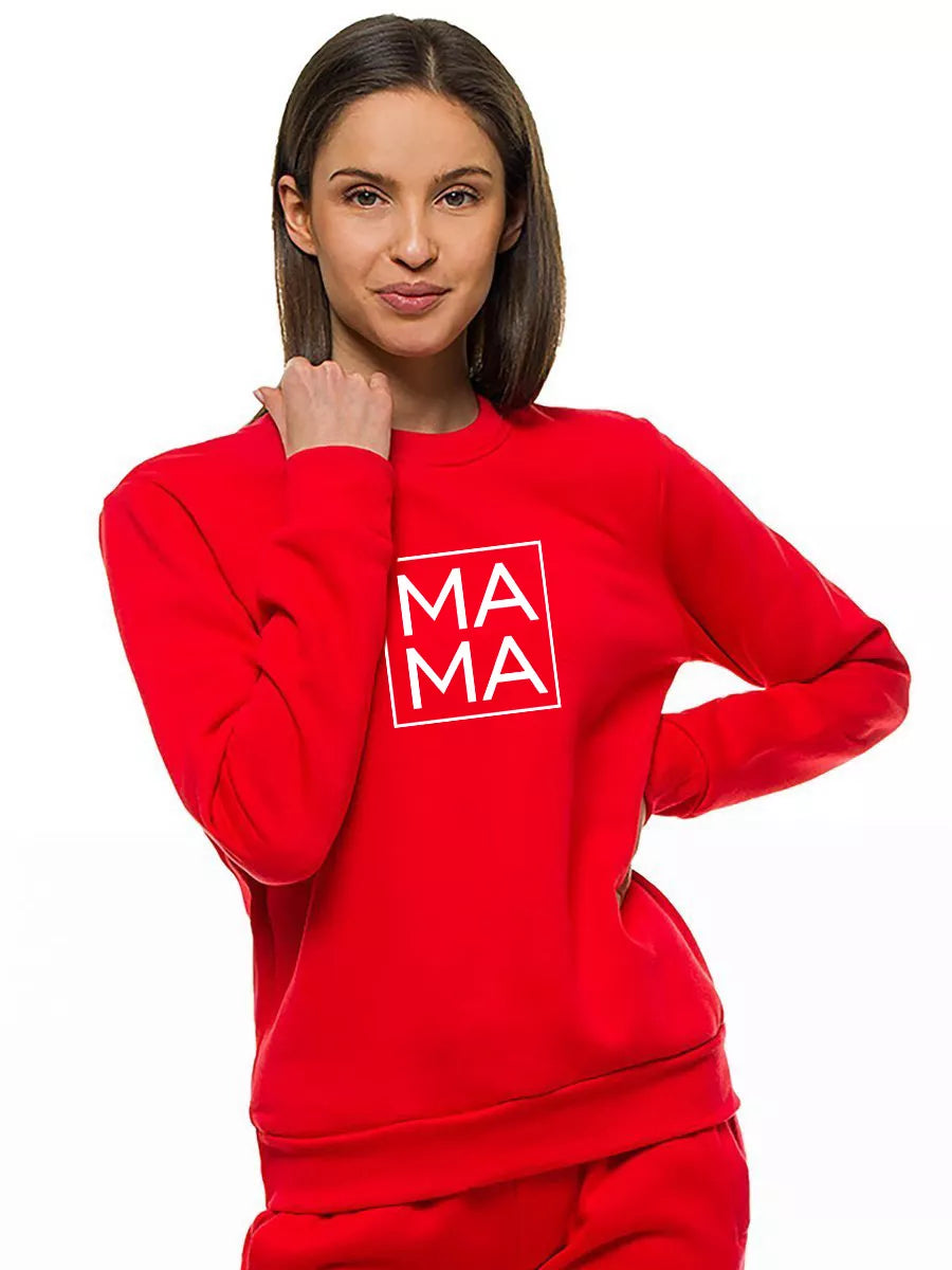 Women's red sweater MAMA