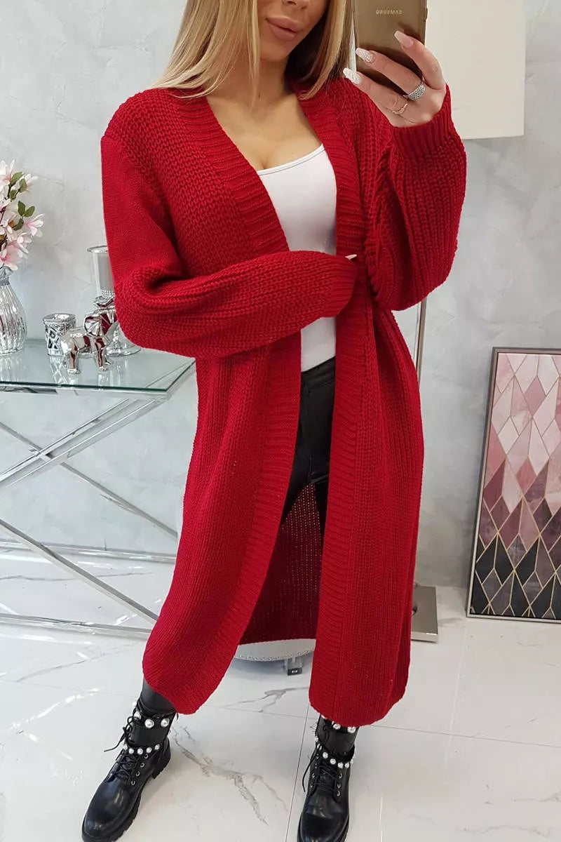 Women's red cardigan Longy 