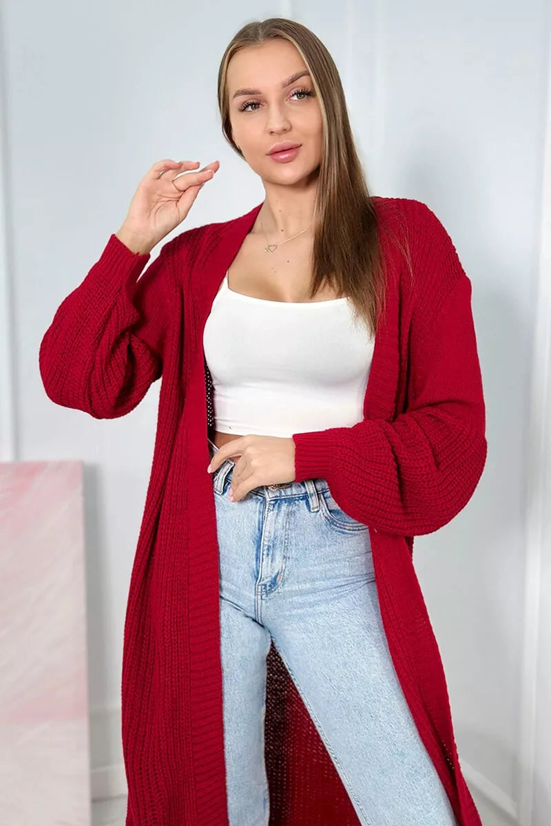 Women's red cardigan Longy 