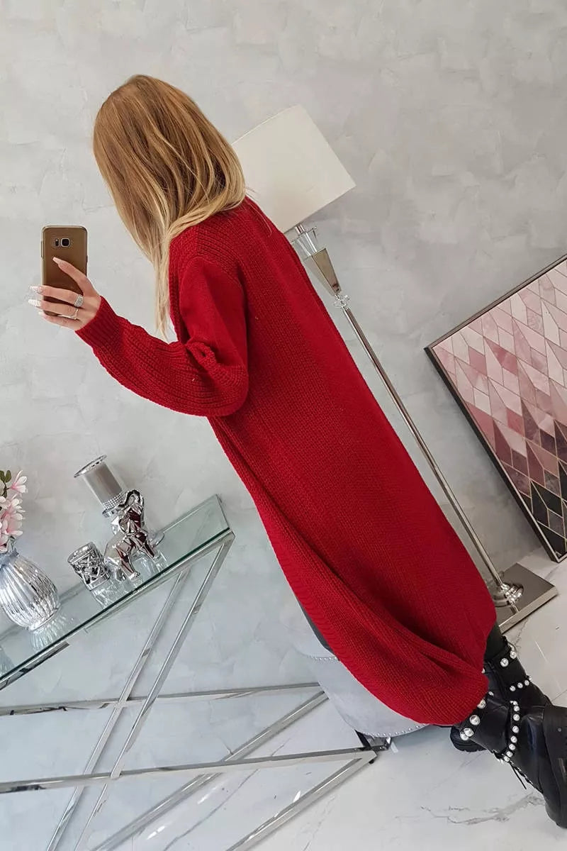 Women's red cardigan Longy 