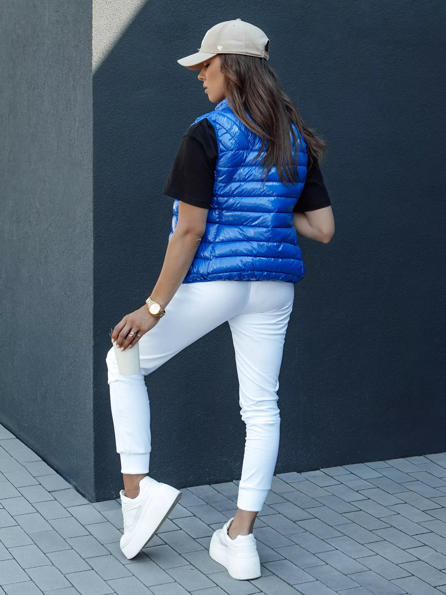 Women's bright blue vest Viano