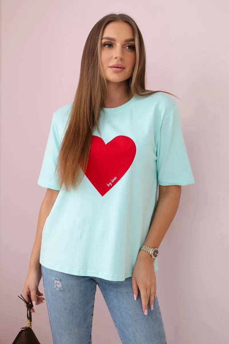 Women's mint-colored Madame T-shirt