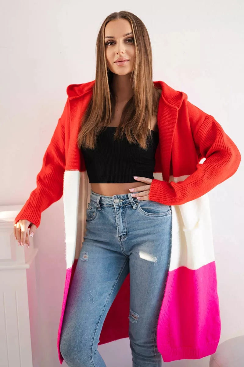 Women's tricolor cardigan Mune