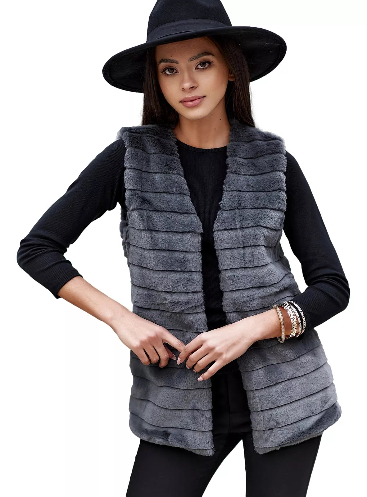 Women's dark gray vest Drel