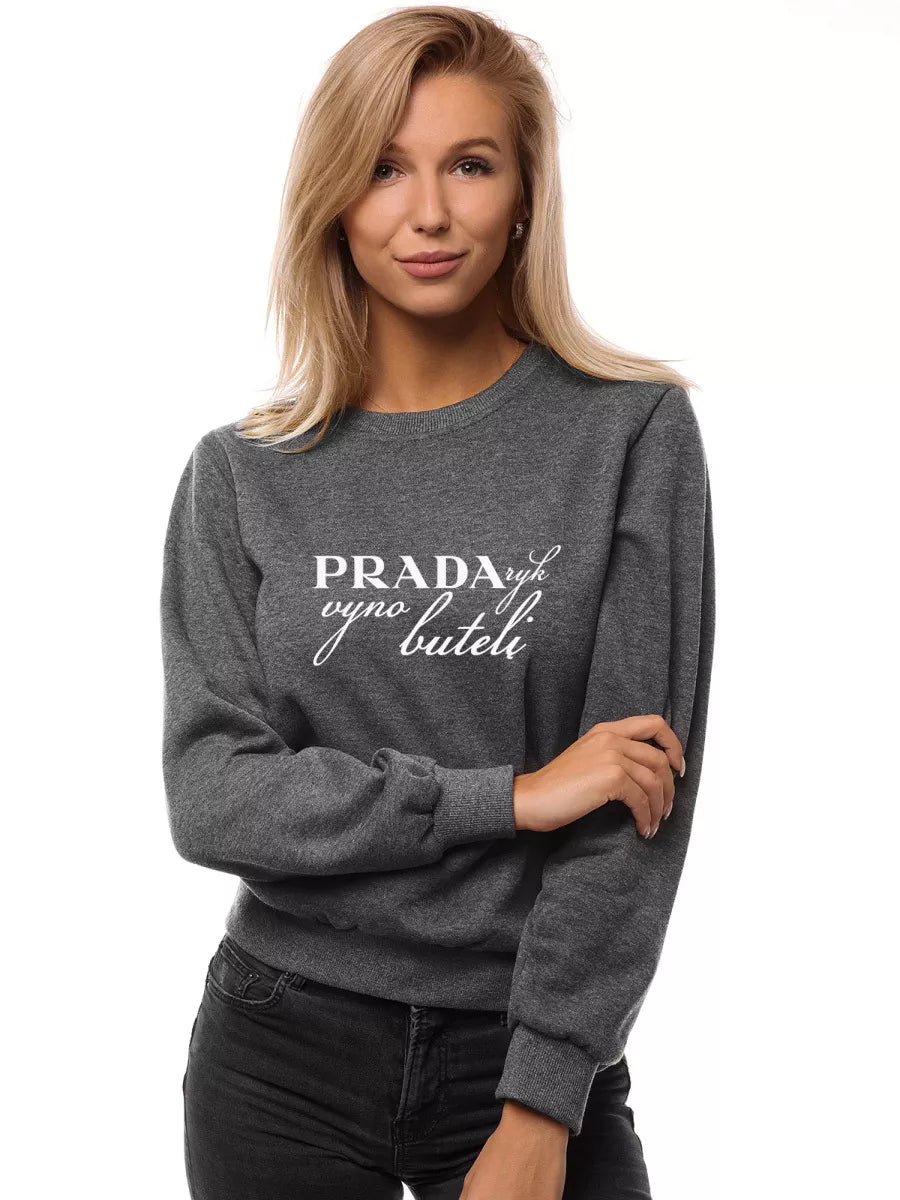 Women's dark gray sweater Prada