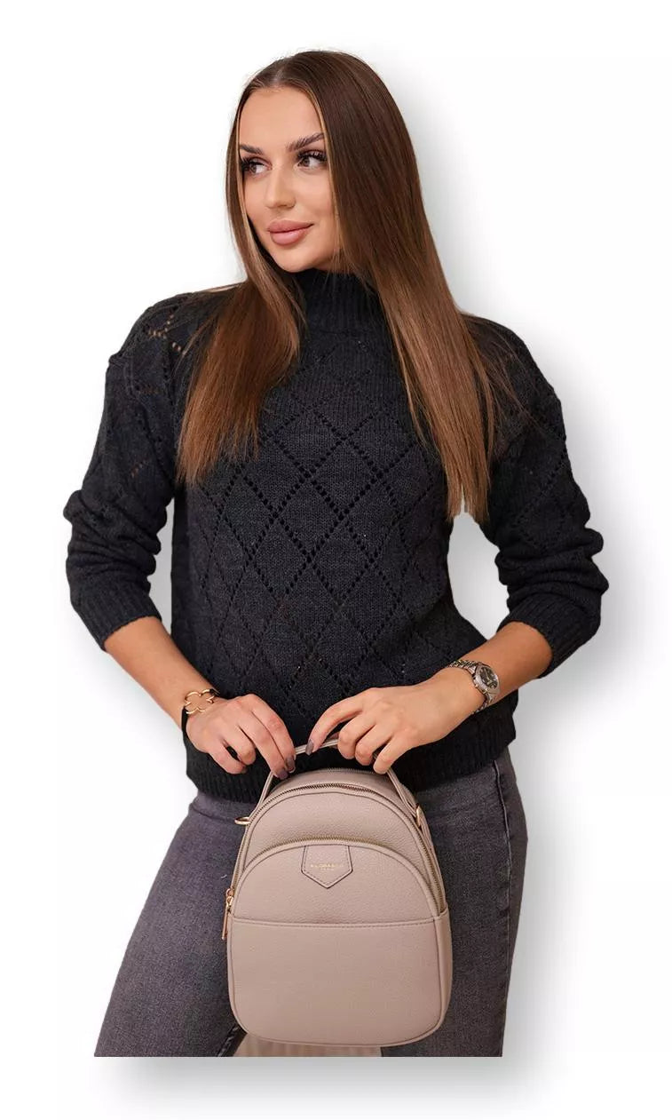 Women's dark gray sweater Rombas 