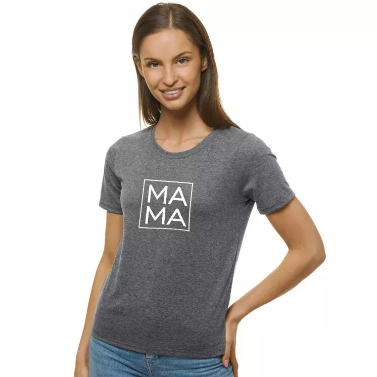 Women's dark gray T-shirt MAMA