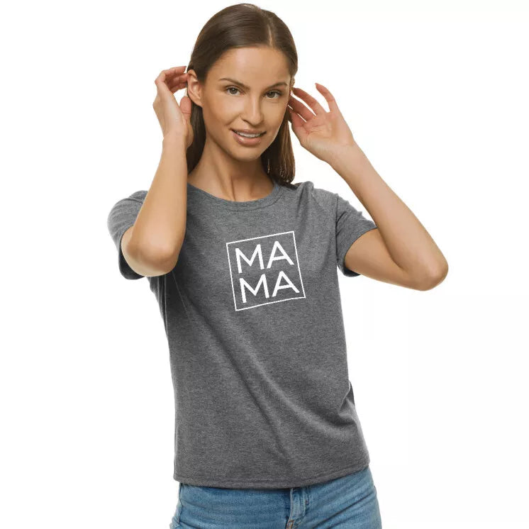 Women's dark gray T-shirt MAMA