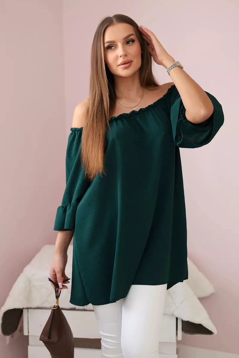 Women's dark green blouse Lisa
