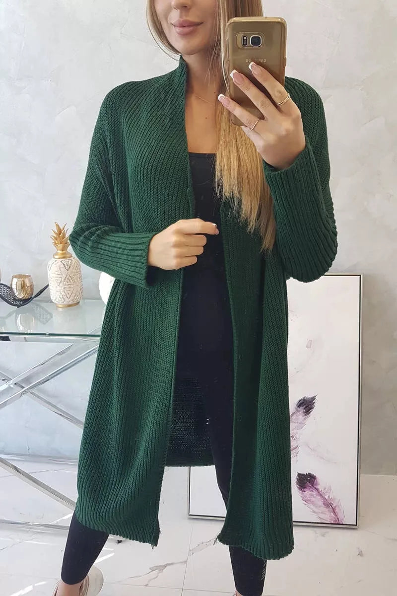 Women's dark green cardigan Nave