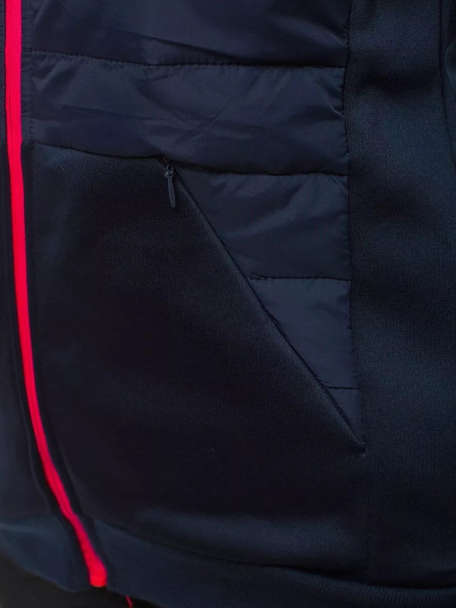 Women's navy blue jacket with pink detail Lepi