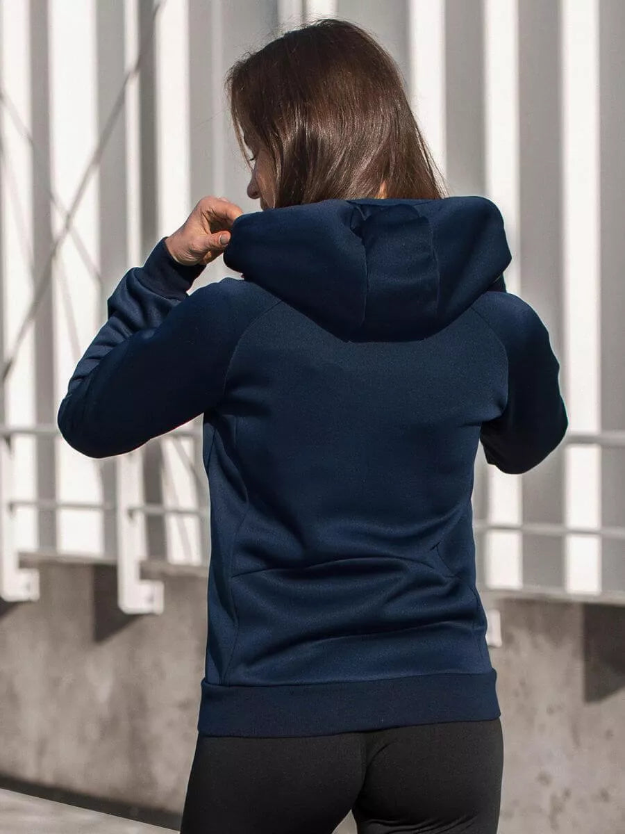 Women's navy blue jacket with pink detail Lepi