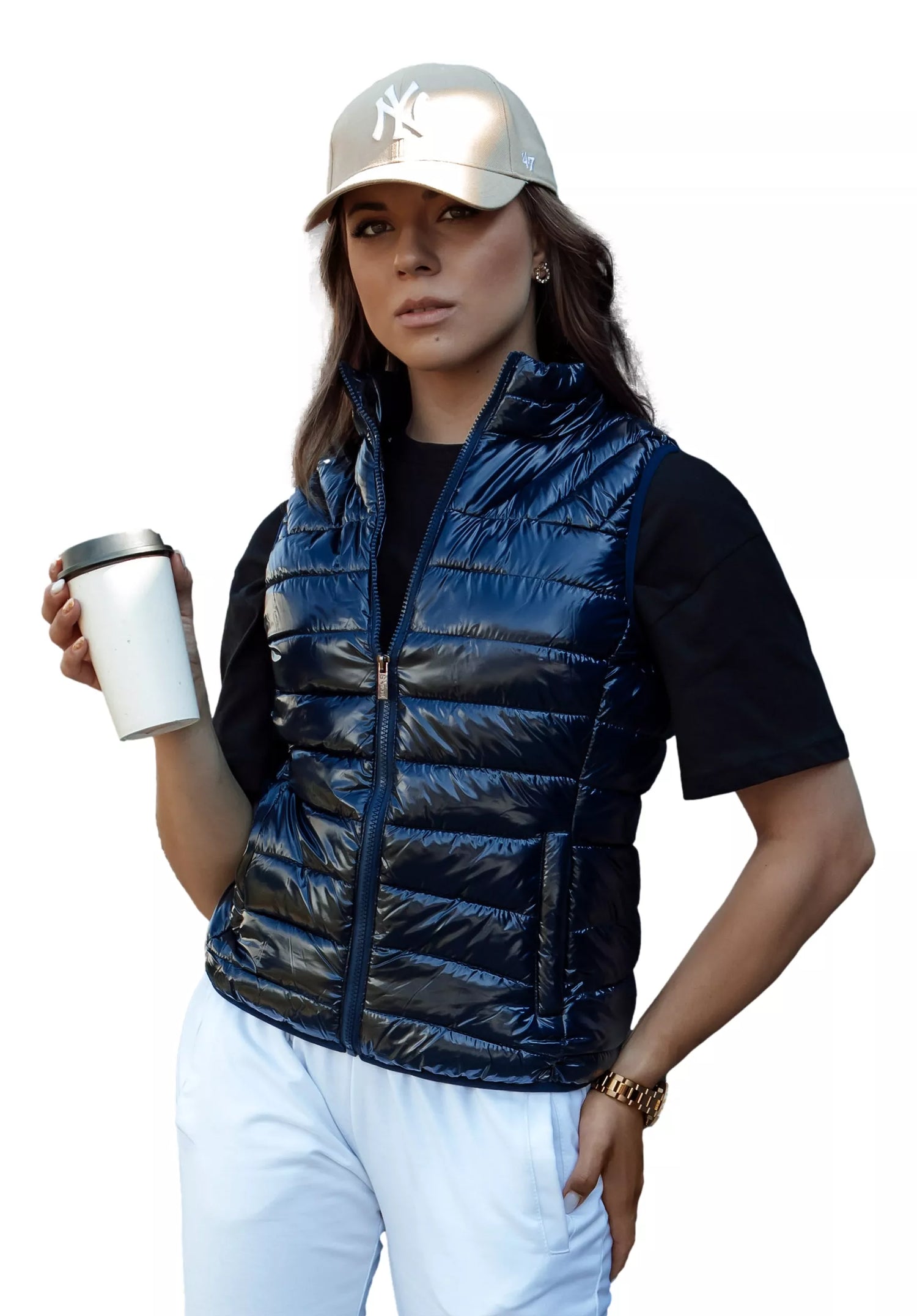 Women's dark blue vest Viano