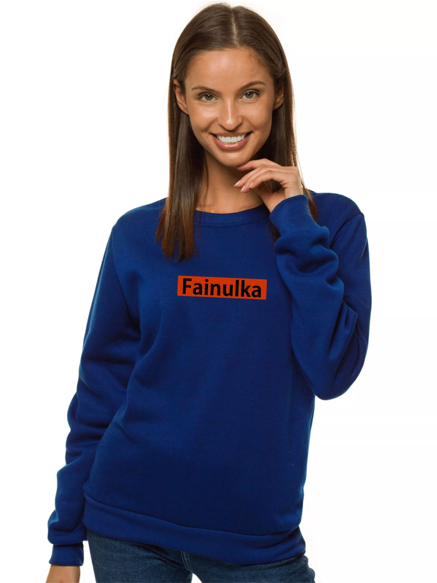 Women's navy blue sweater Fainulka