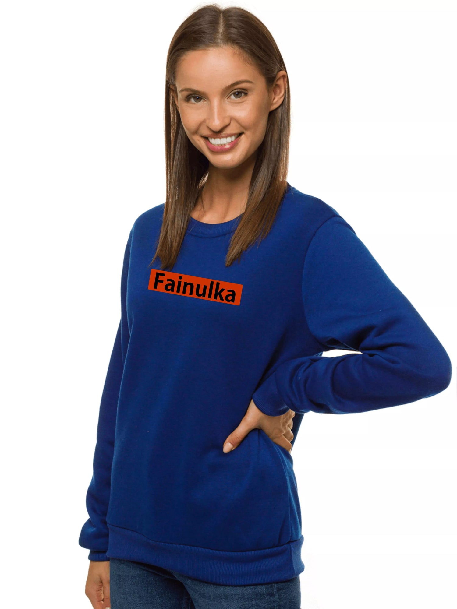 Women's navy blue sweater Fainulka