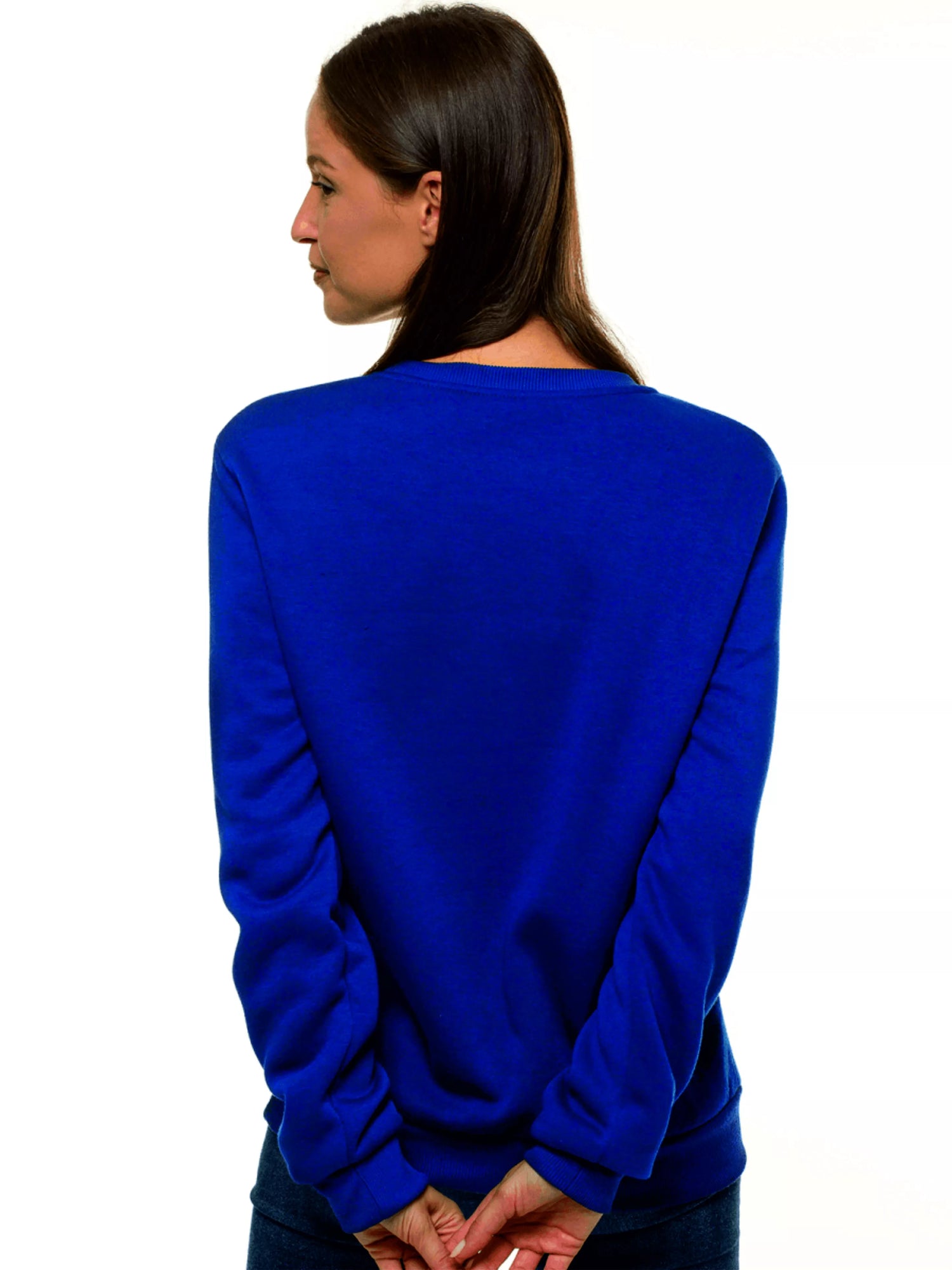 Women's navy blue sweater Love