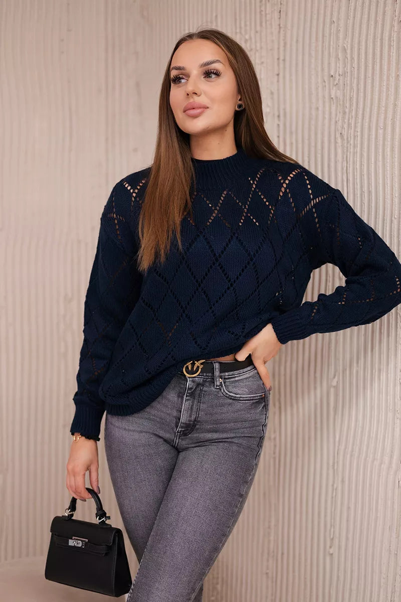 Women's navy blue sweater Rombas 