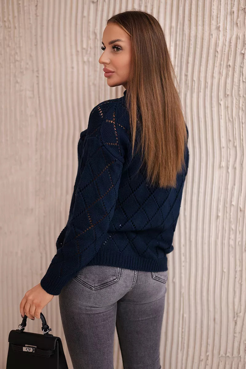 Women's navy blue sweater Rombas 