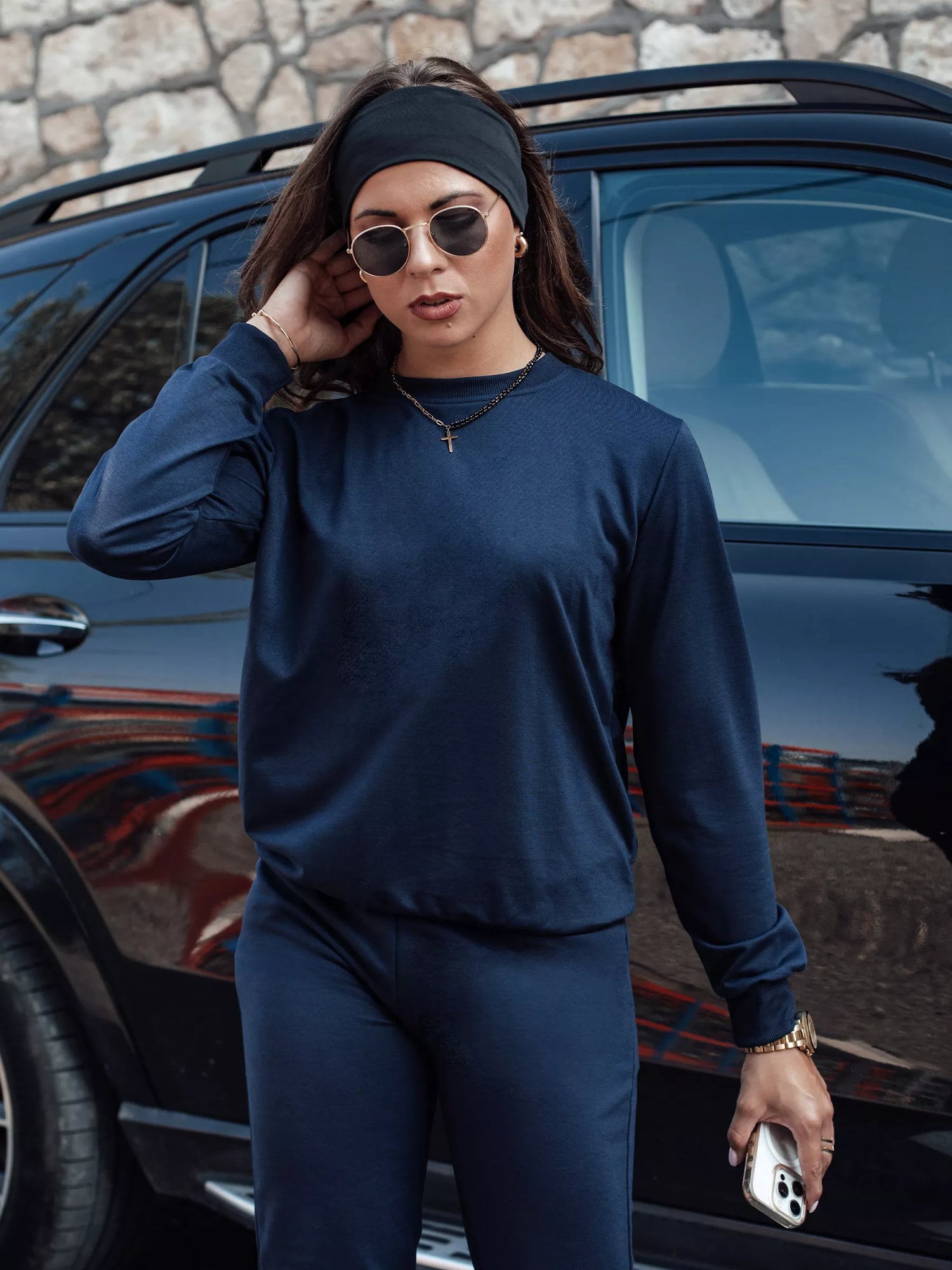 Women's dark blue suit Milin