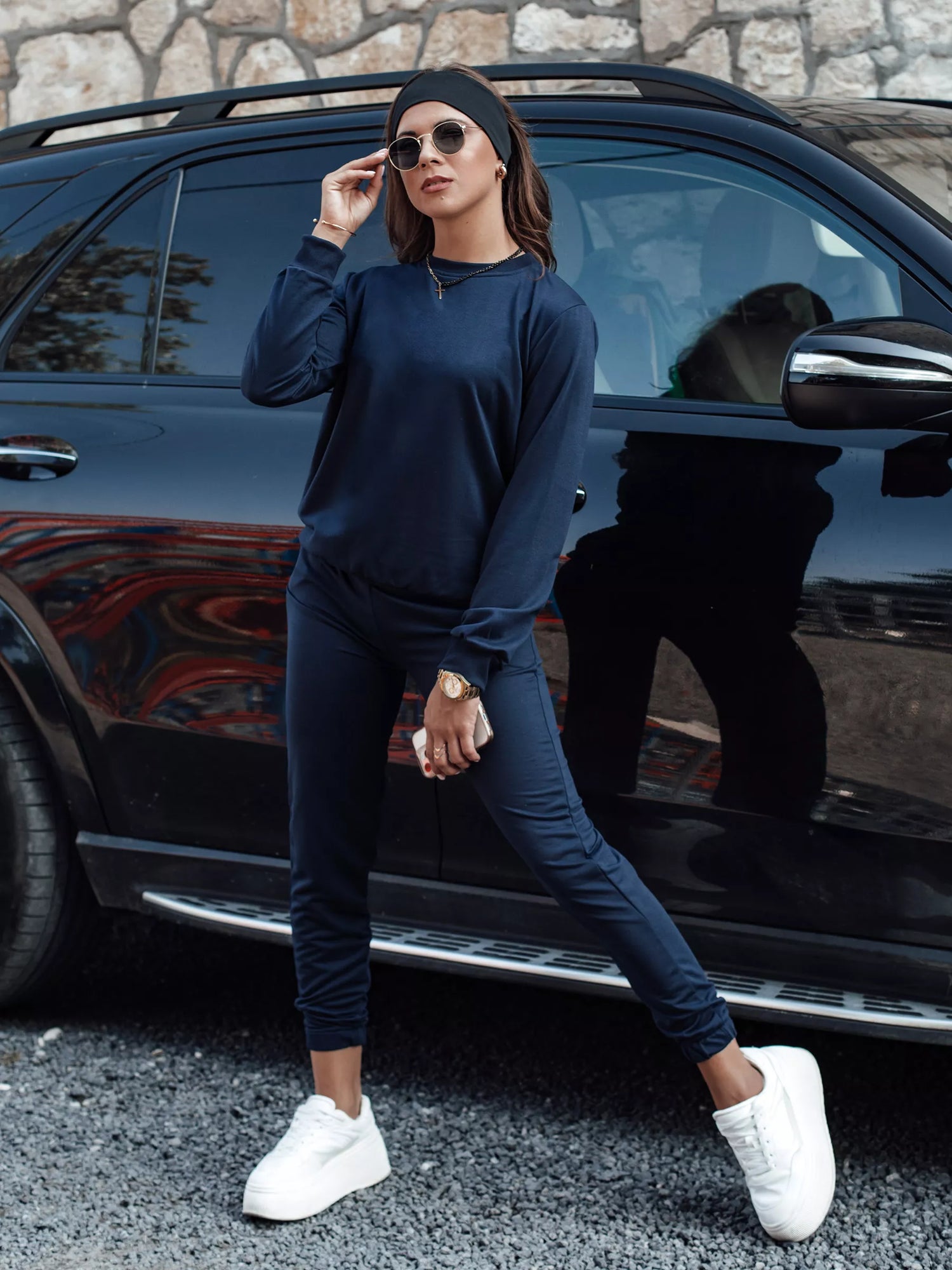 Women's dark blue suit Milin