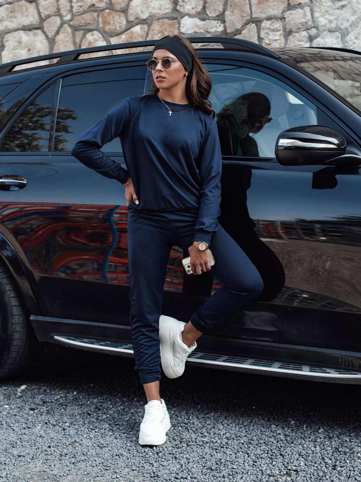 Women's dark blue suit Milin