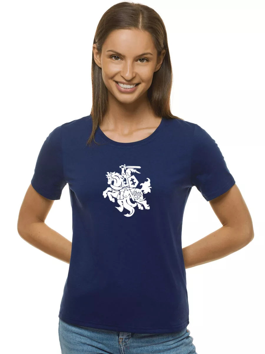 Women's dark blue T-shirt Vytis