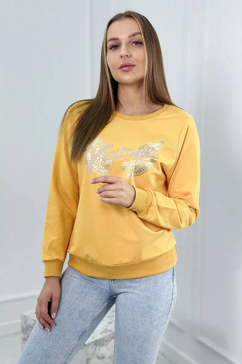 Women's yellow sweater Vintage