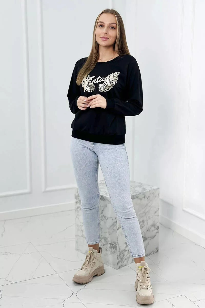 Women's black sweater Vintage