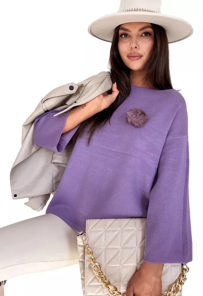 Women's purple oversized sweater Justi