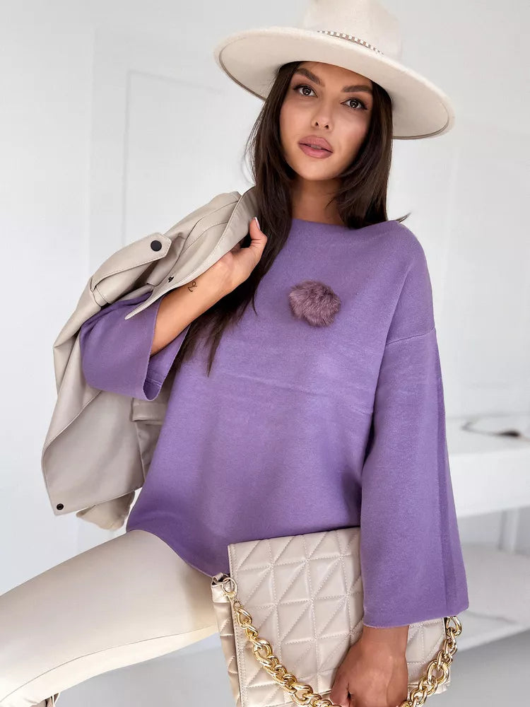 Women's purple oversized sweater Justi