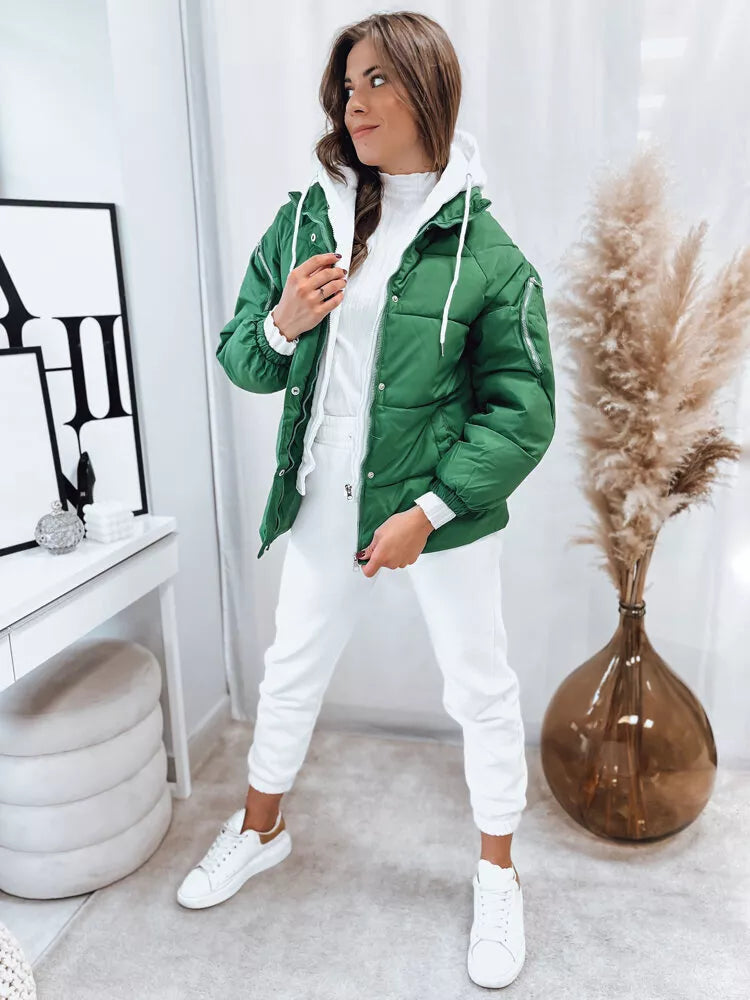 Women's green winter jacket Space