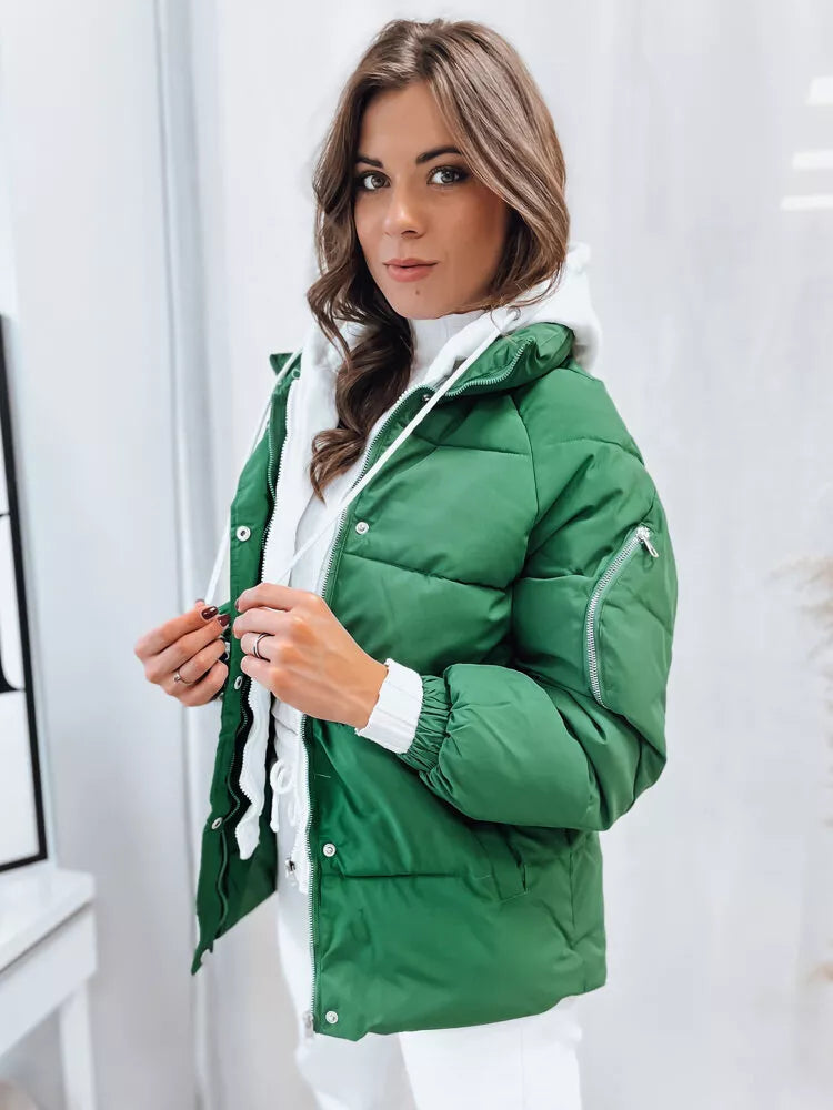 Women's green winter jacket Space