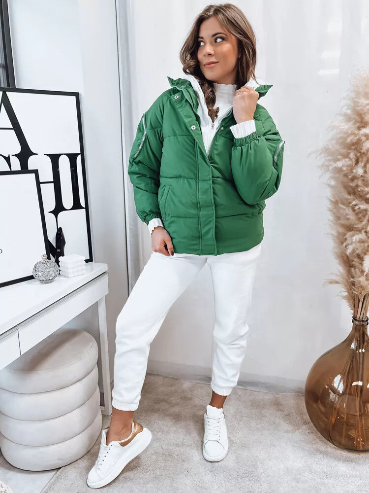 Women's green winter jacket Space