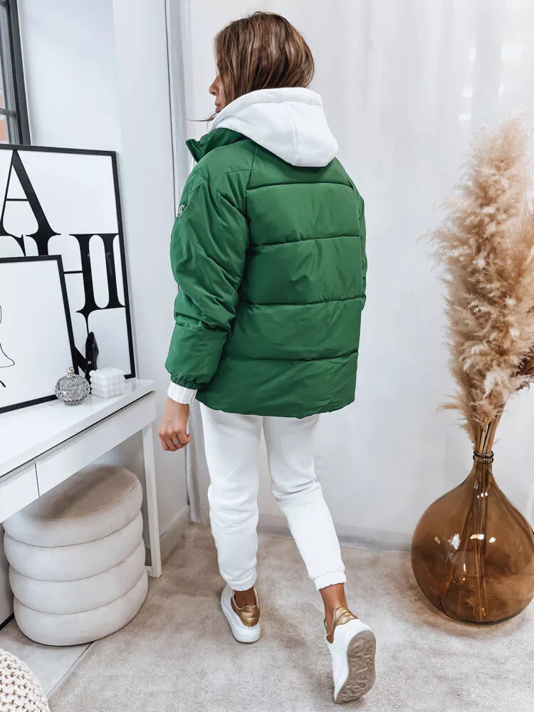 Women's green winter jacket Space