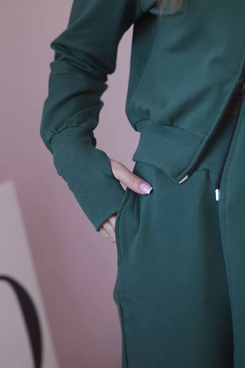 Women's green Donni suit.