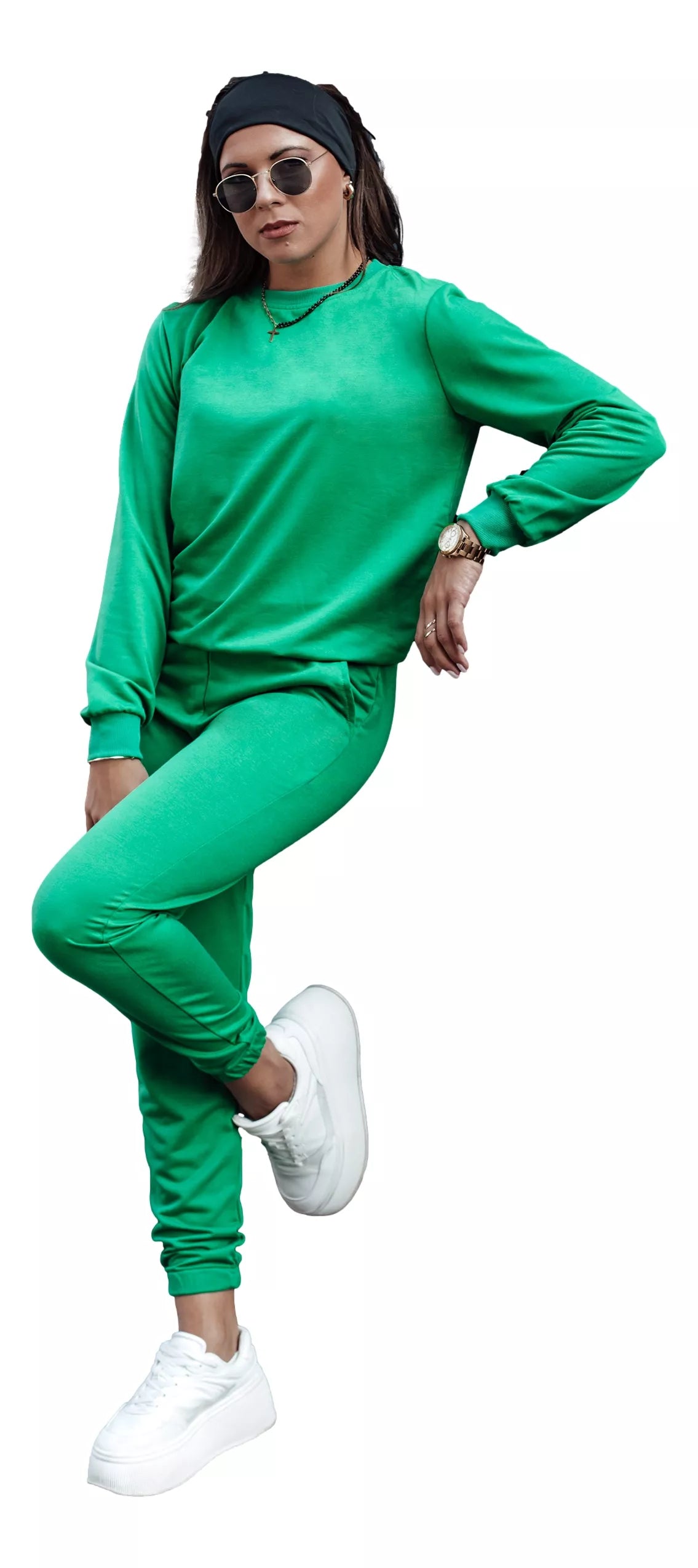 Women's green suit Milin