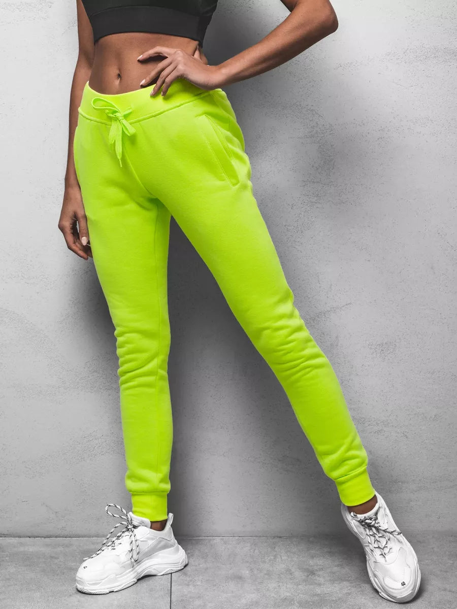 Women's green/neon casual pants Flor