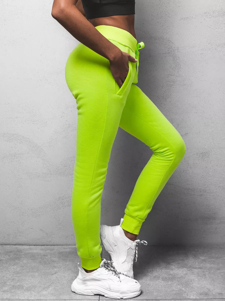 Women's green/neon casual pants Flor