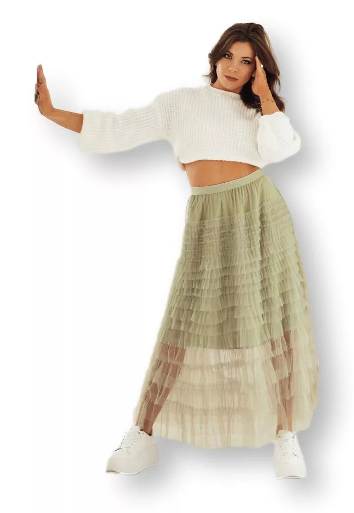 Women's greenish skirt Pastella